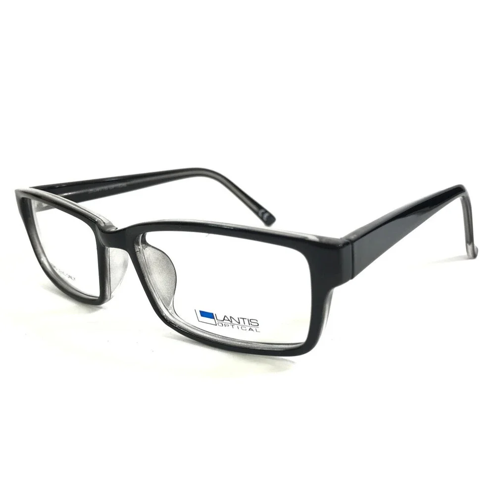 Lantis Optical Eyeglasses Frames CS L7006 BLK Black Rectangle Full Rim 55-17-140